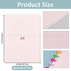 Plastic Index Tab Divider Sheets for Discbound Notebooks&nbsp;AJEW-WH0270-719B-02