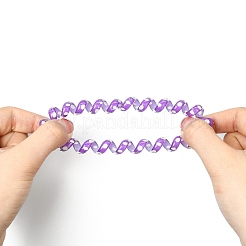 Printed Plastic Telephone Cord Elastic Hair Ties&nbsp;OHAR-R111-13