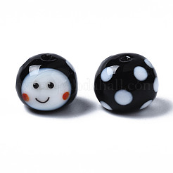 Handmade Bumpy Lampwork Beads Strands&nbsp;LAMP-Q031-009A