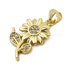 Brass Micro Pave Cubic Zirconia Pendants&nbsp;KK-I360-074G