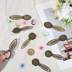 DIY Oval & Flat Round Bookmark Making Kits&nbsp;DIY-SC0032-09B
