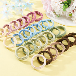 4 Sets 4 Colors Polyester Elastic Hair Accessories&nbsp;OHAR-TA0001-21