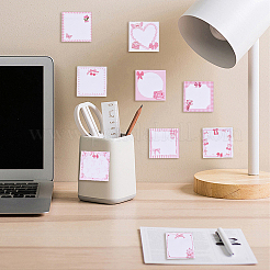 Square with Bowknot Pattern Paper Memo Notepads&nbsp;DIY-WH20082-05A
