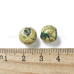 Handmade Gold Foil Glass Beads&nbsp;LAMP-P068-13A