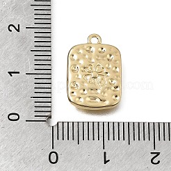 Brass Micro Pave Clear Cubic Zirconia Pendants&nbsp;KK-A302-12G