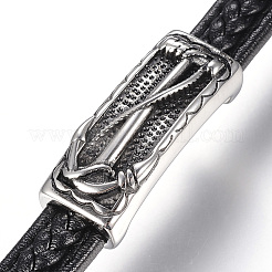 Men's Braided Leather Cord Bracelets&nbsp;BJEW-H559-06