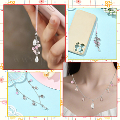 120Pcs 8 Style Acrylic & Glass Pendants&nbsp;PALLOY-SW00077