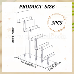 5-Slot Acrylic Eyeglasses Organizer Display Riser Stands&nbsp;ODIS-WH0043-238