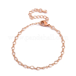 Rack Plating Brass Curb Chain Bracelets for Women&nbsp;BJEW-G735-16RG