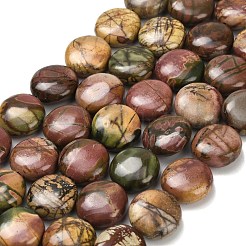 Natural Picasso Stone/Polychrome Jasper Beads Strands&nbsp;G-Z110-E02