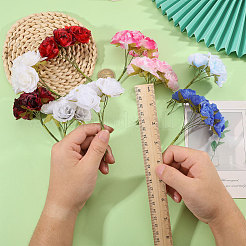 9Pcs 9 Colors Silk Cloth Artificial Flower&nbsp;AJEW-CA0005-10