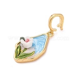 Brass Enamel Pendants&nbsp;KK-S502-03G