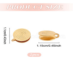 2Pcs 304 Stainless Steel Vortex Cuff Earrings&nbsp;EJEW-LP0009-20G
