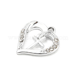 UV Plating Alloy Rhinestone Pendants&nbsp;PALLOY-D026-05P