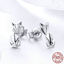 925 Sterling Silver Stud Earrings&nbsp;EJEW-FF0010-09AS