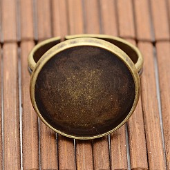 Vintage Brass Ring Components and Clear Glass Cabochons&nbsp;DIY-X0199-AB-NF