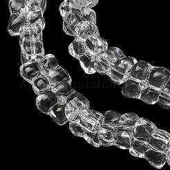 Transparent Glass Beads Strands&nbsp;GL-CBAAE04-01K