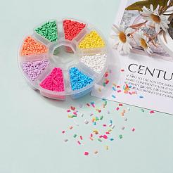 8000Pcs 8 Colors Handmade Polymer Clay Sprinkle Beads&nbsp;CLAY-YW0001-13A