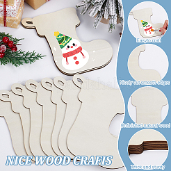 Unfinished 1 Set Wood Pendant Decoration&nbsp;WOOD-SP0001-31K