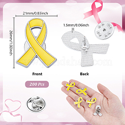 200Pcs Awareness Ribbon Enamel Pins&nbsp;JEWB-DR0001-08
