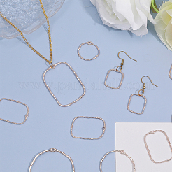 48Pcs 6 Styles Alloy Open Back Bezel Pendants&nbsp;FIND-CA0008-44