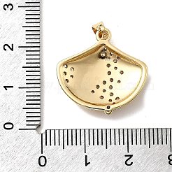 Brass Micro Pave Cubic Zirconia Pendants&nbsp;KK-H089-22G