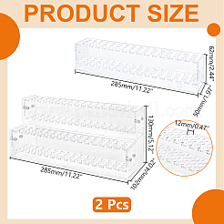 1Pc 48 Holes Rectangle Acrylic Pen Holder&nbsp;AJEW-WR0003-97