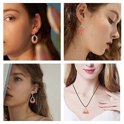 Eco-Friendly Iron Enamel Pendants&nbsp;IFIN-SC0001-13B-RS