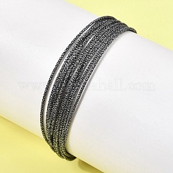 Polyester Metallic Braided Multi-strand Cord Bracelet for Bracelet Making&nbsp;BJEW-H642-02G-03
