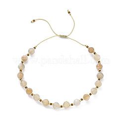 Adjustable Natural & Synthetic Mixed Stone & Miyuki Seed Braided Beaded Bracelet for Women&nbsp;BJEW-O187-15
