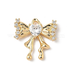 Brass Micro Pave Cubic Zirconia Pendants&nbsp;KK-S531-08G