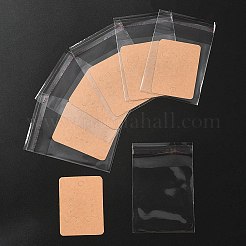 50Pcs Rectangle Blank Paper Earring Display Cards&nbsp;EDIS-YW0001-02