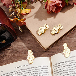 4Pcs Musical Note Zinc Alloy Clips&nbsp;AJEW-CP0009-08A-G