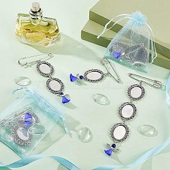 6Pcs 3 Style Photo Charm Alloy Brooches&nbsp;DIY-CA0004-26