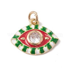 Eco-Friendly Rack Plating Brass Micro Pave Cubic Zirconia Pendants&nbsp;KK-F835-09-G