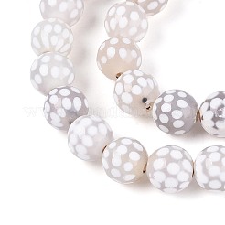 Tibetan Style Natural Agate dZi Beads Strands&nbsp;G-T144-36B-02