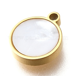 304 Stainless Steel Flat Round Charms&nbsp;STAS-Q348-27A-G01