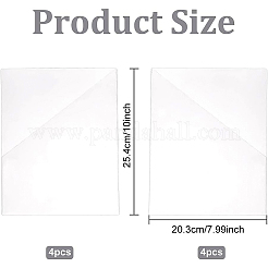 8Pcs 2 Styles Transparent PVC Plastic Self-Adhesive Bags&nbsp;ABAG-BC0001-36