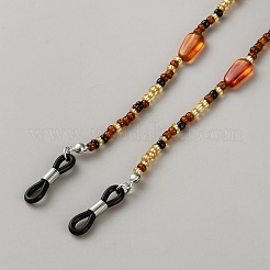 Acrylic & Glass Seed Beaded Neck Strap for Eyeglasses&nbsp;AJEW-WH20073-022