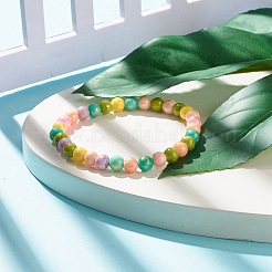 Natural Jade Beaded Stretch Bracelets&nbsp;BJEW-JB07789-02