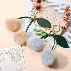 1Pc Cherry Plush Cloth Pendant Decorations&nbsp;HJEW-SZ0001-40B