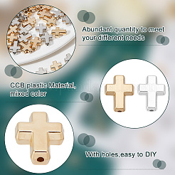 140Pcs 2 Colors CCB Plastic Beads&nbsp;CCB-HY0001-14