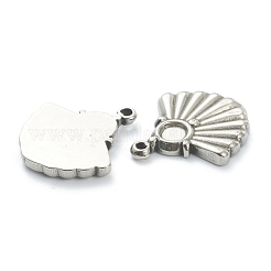 Non-Tarnish 304 Stainless Steel Pendant Cabochon Settings&nbsp;STAS-P279-40P