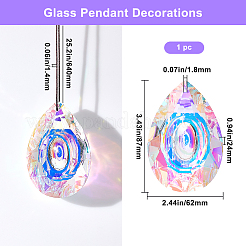 1Pc Glass Pendant Decorations&nbsp;AJEW-BBC0002-29