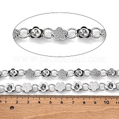 304 Stainless Steel Flower Link Chains&nbsp;CHS-B006-08P-02