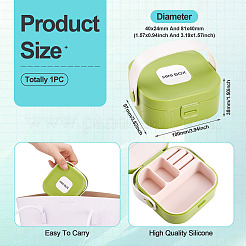 Square PU Leather & PP & Silicone Jewelry Set Box&nbsp;AJEW-TAC0014-13A