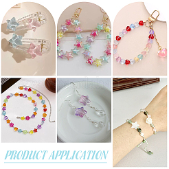 160Pcs 16 Styles Transparent Crackle Acrylic Beads&nbsp;OACR-PH0004-57