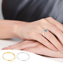 2Pcs 2 Colors Adjustable Sterling Silver Ring Components&nbsp;STER-DR0001-05