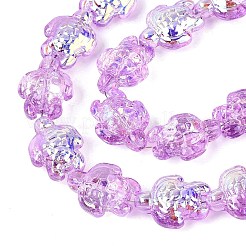 Electroplate Transparent Glass Beads Strands&nbsp;EGLA-N055-04A-07