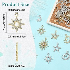 52Pcs 13 Styles Zinc Alloy Pendants&nbsp;FIND-YW0012-45